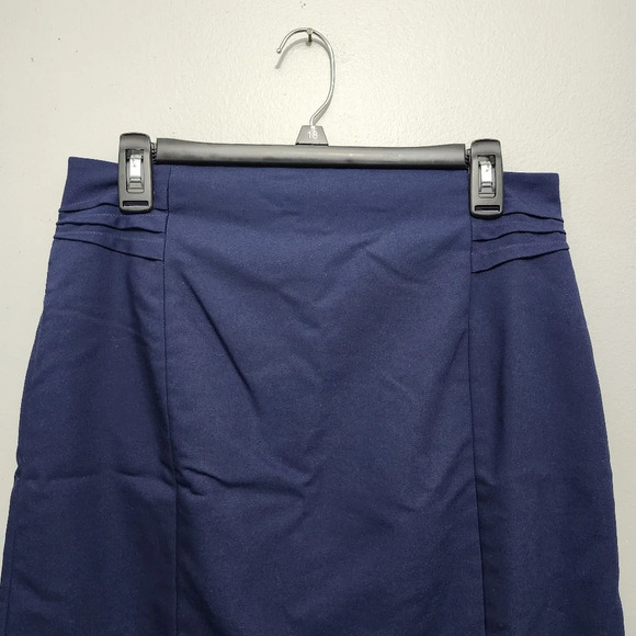 Express women's mini skirt size 10 navy blue fully lined - Picture 2 of 7